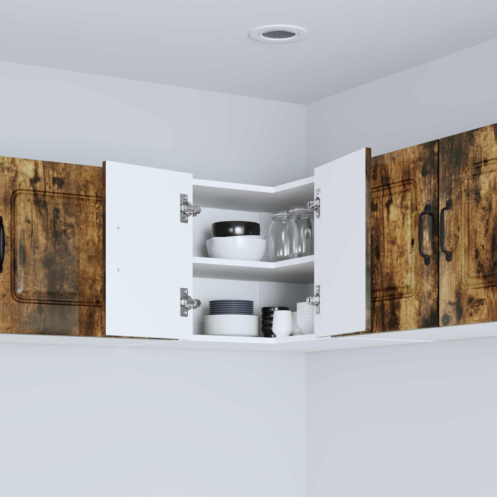 vidaXL Dishwasher Panel Kalmar Smoked Oak 57 x 57 x 40 cm 4
