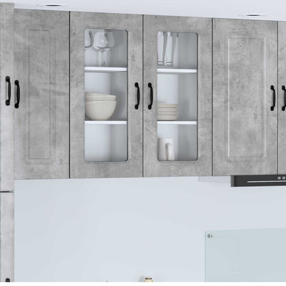 vidaXL Dishwasher Panel Kalmar Concrete Grey 40 x 31 x 80 cm 1