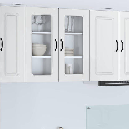 vidaXL Dishwasher Panel with 1 Glass Door KALMAR High Gloss White 1