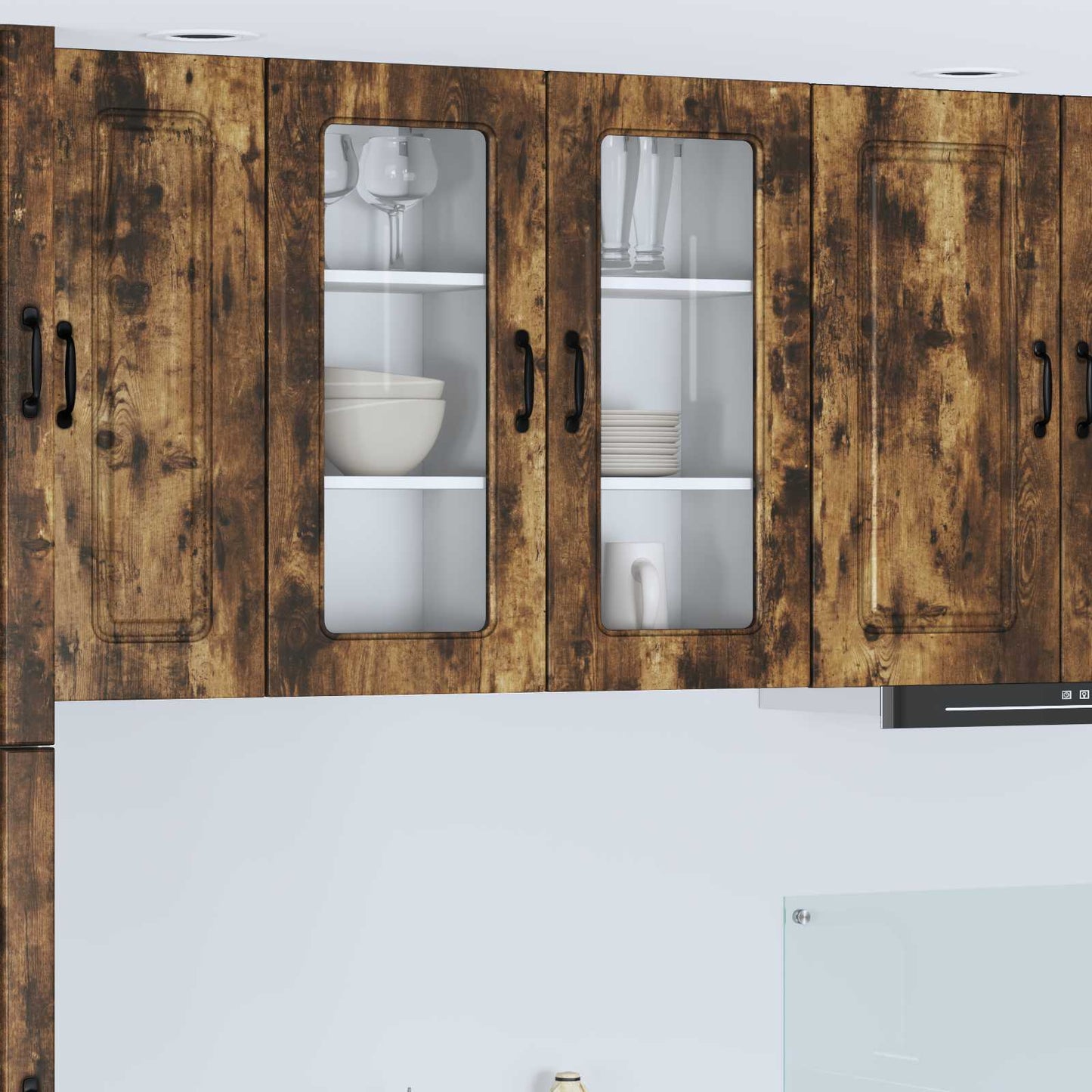 vidaXL Dishwasher Panel Kalmar Smoked Oak 40 x 31 x 80 cm 1