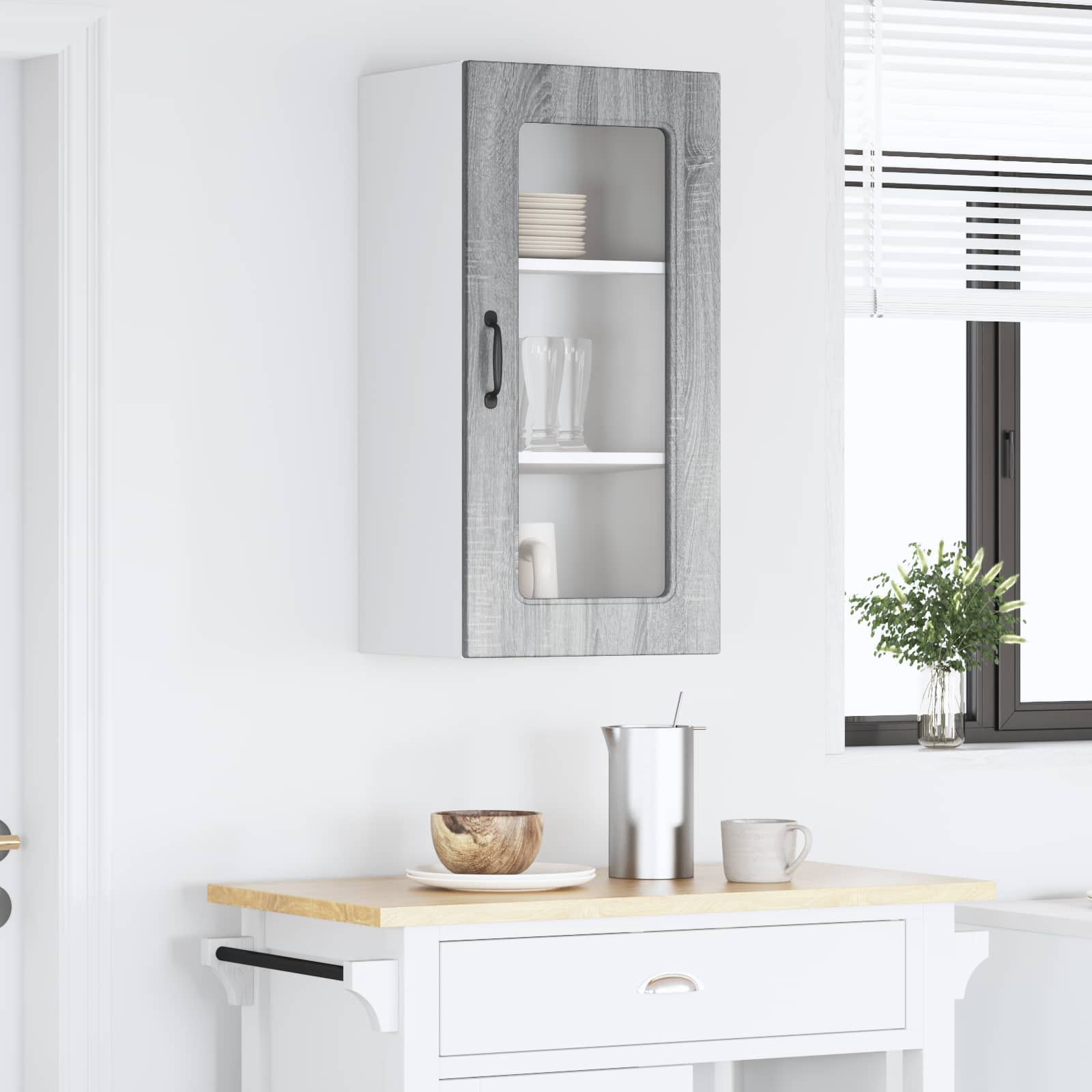 vidaXL Dishwasher Panel Kalmar Grey Sonoma 40 x 31 x 80 cm 4