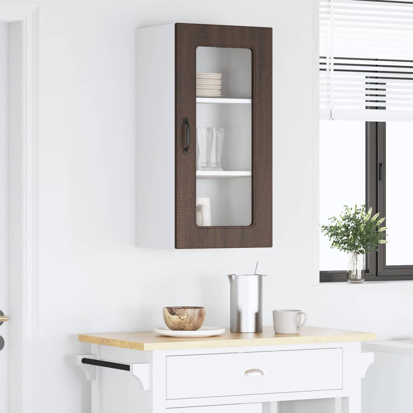 vidaXL Dishwasher Panel Kalmar Brown Oak 40 x 31 x 80 cm 4