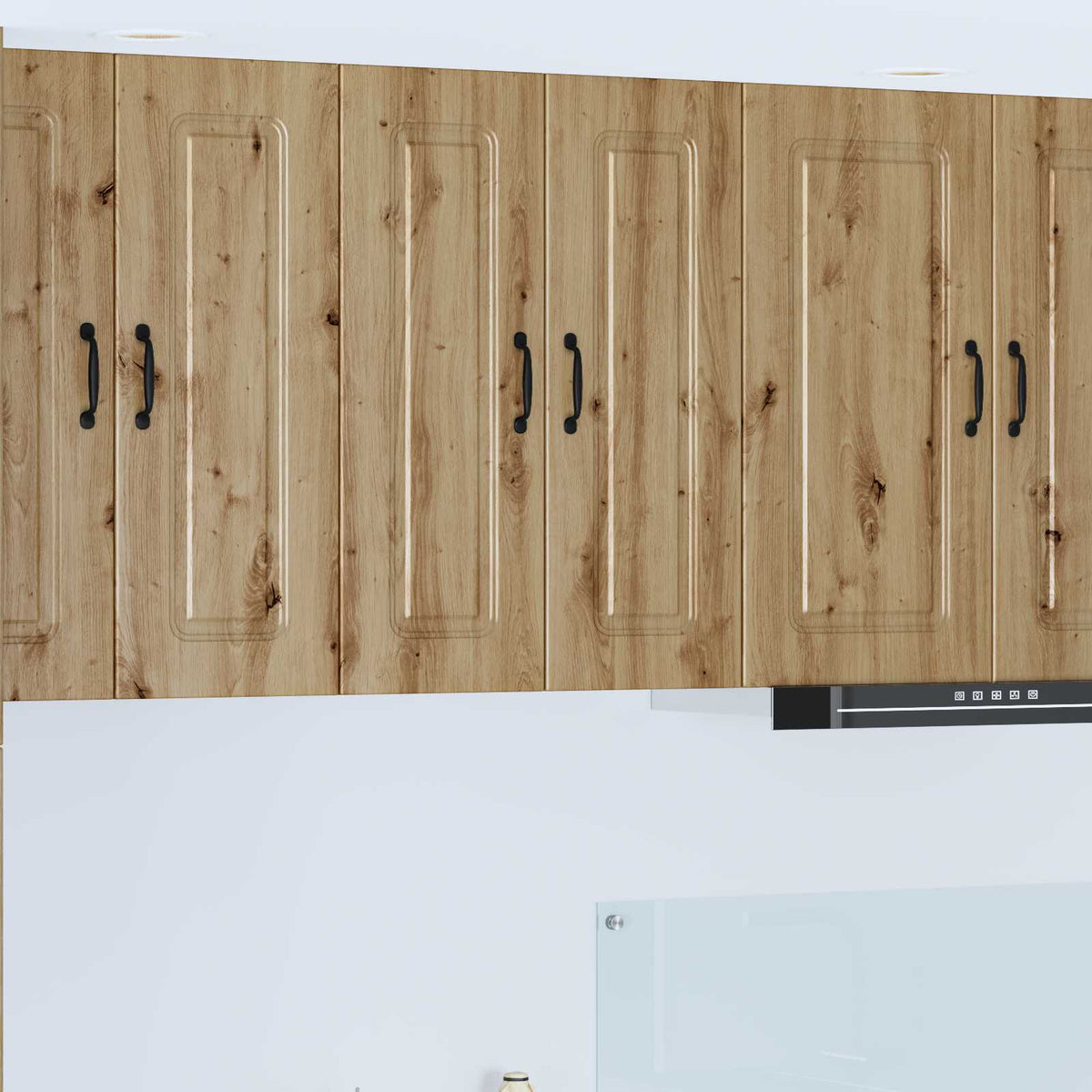 vidaXL Kitchen Wall Cabinet with Glass Door "Kalmar" Artisan Oak