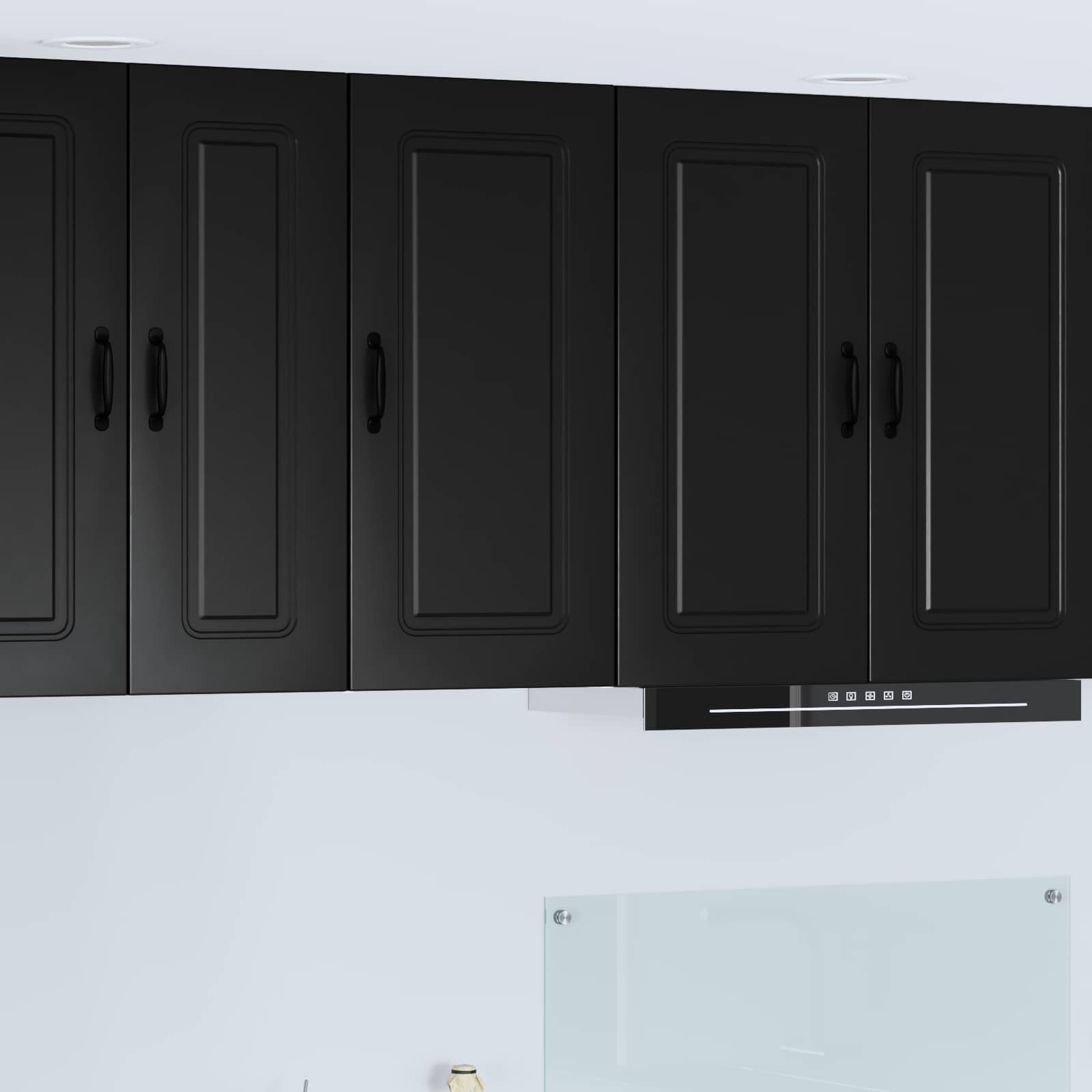vidaXL Dishwasher Panel Kalmar Black 40 x 31 x 80 cm Engineered Wood 1