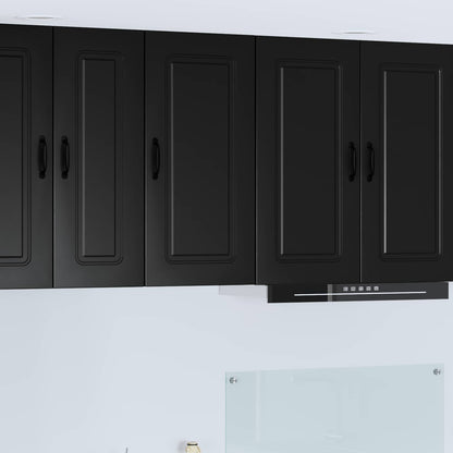 vidaXL Dishwasher Panel Kalmar Black 40 x 31 x 80 cm Engineered Wood 1