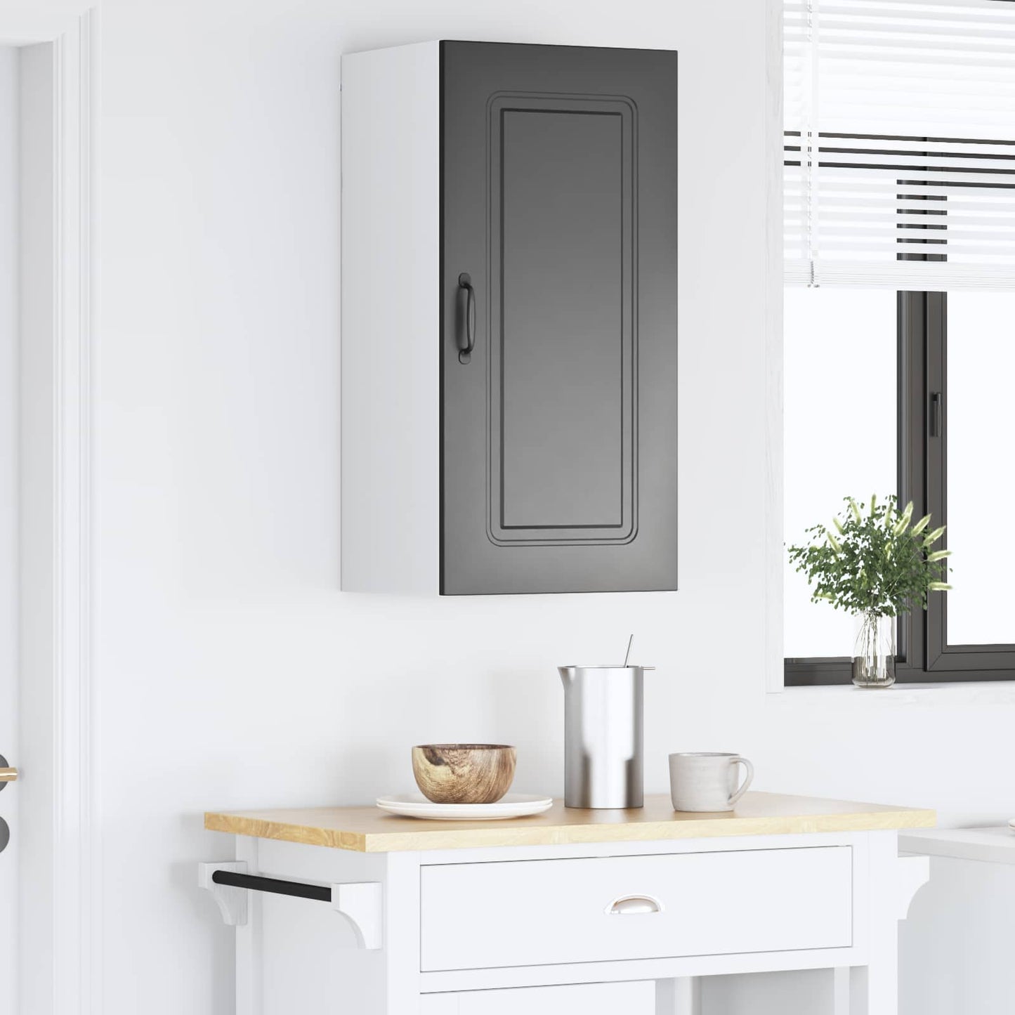 vidaXL Dishwasher Panel Kalmar Black 40 x 31 x 80 cm Engineered Wood 4