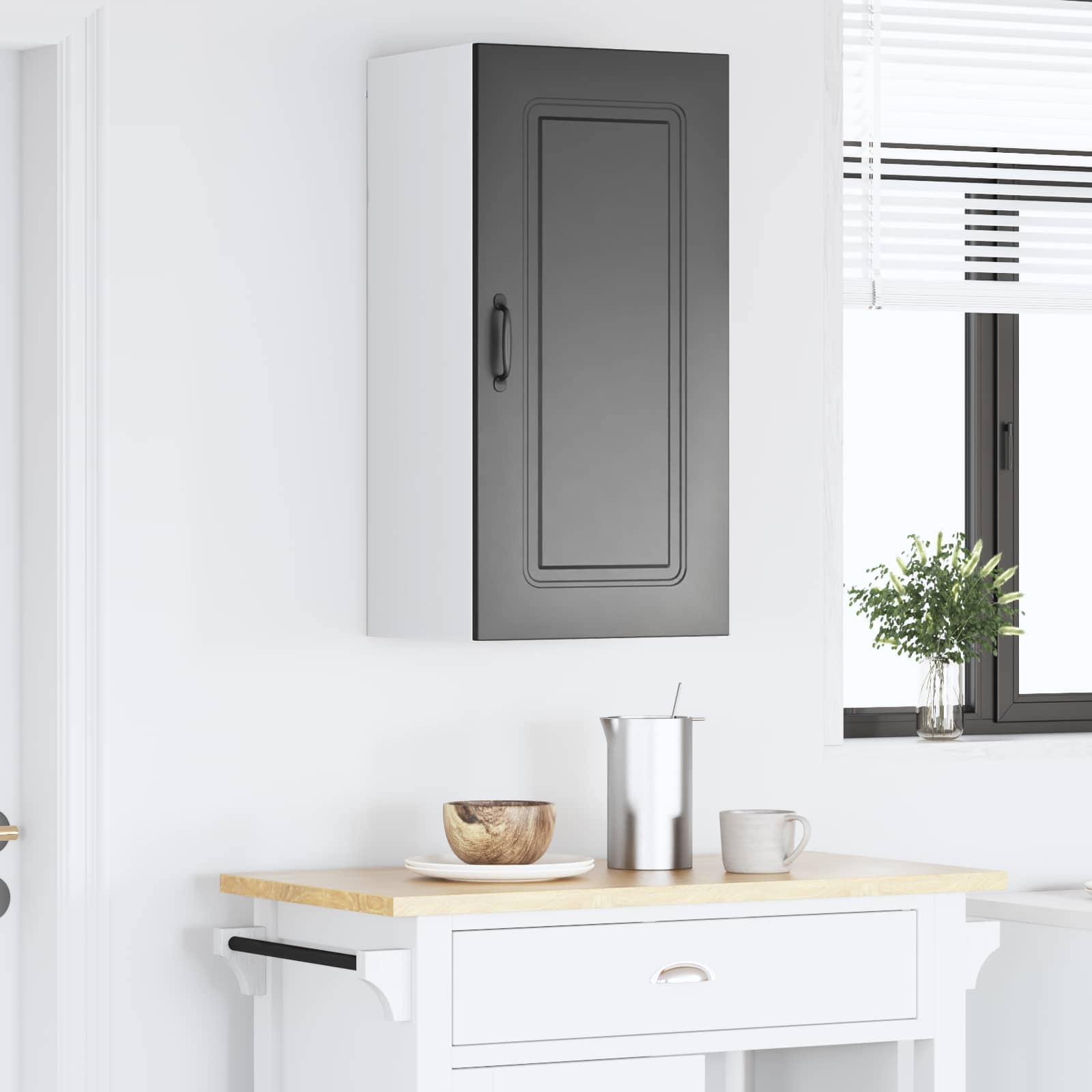 vidaXL Dishwasher Panel Kalmar Black 40 x 31 x 80 cm Engineered Wood 4