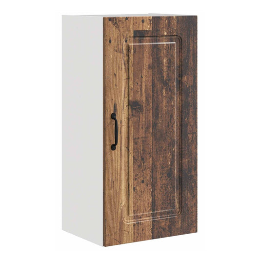 Kitchen Wall Cabinet "Kalmar" Engineered Wood Old wood 1x wall cabinet (1 door) 40 cm wide 40 cm high–1x wall corner cabinet 57 cm wide 80 cm high 1x wall cabinet (1 door) 40 cm wide 80 cm high
