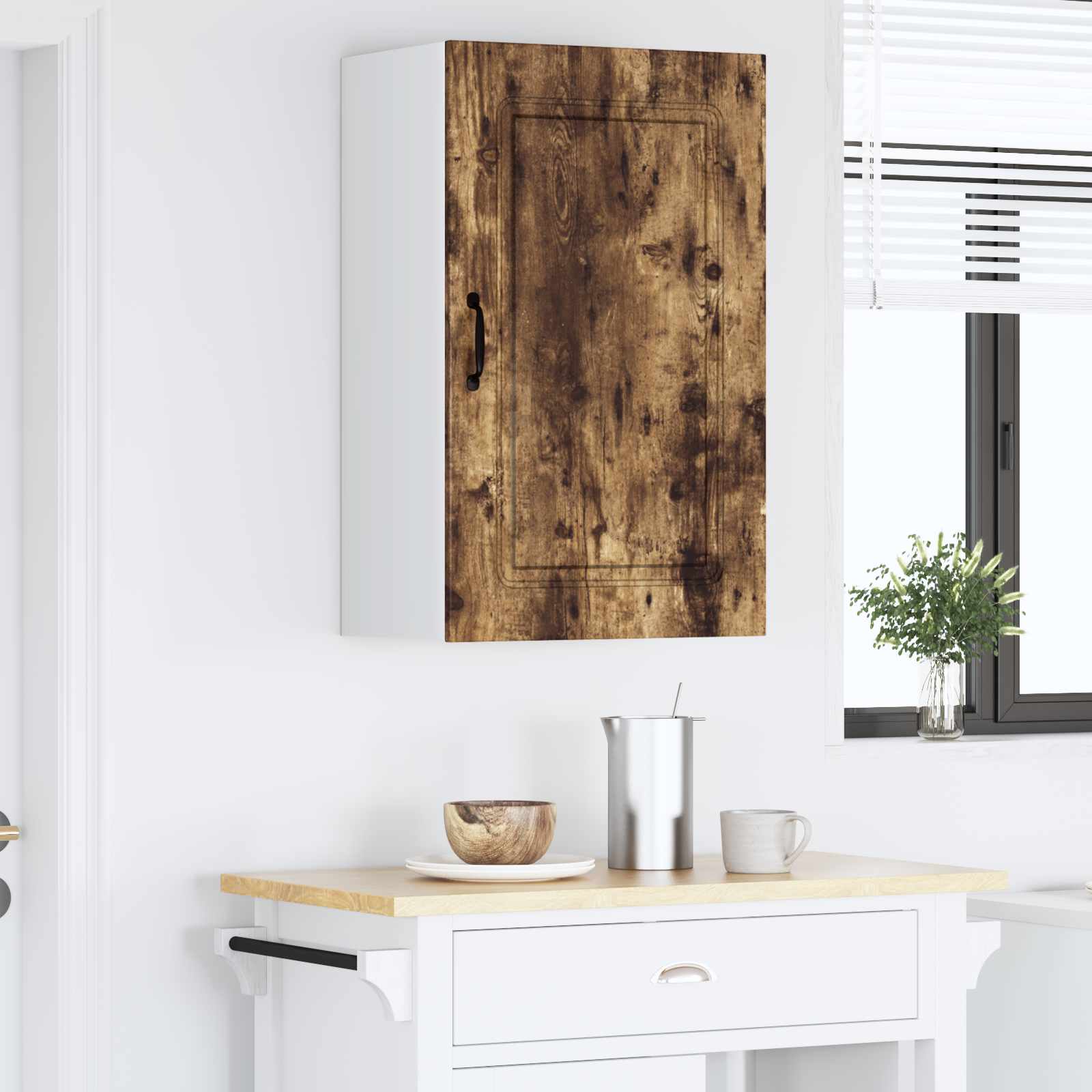 vidaXL Dishwasher Panel Kalmar Smoked Oak 50 x 31 x 80 cm 4