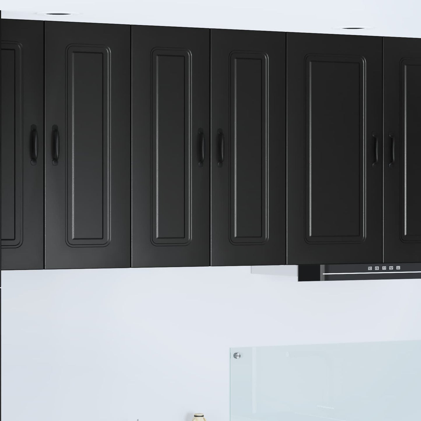 vidaXL Dishwasher Panel Kalmar Black 60 x 31 x 80 cm Engineered Wood 1