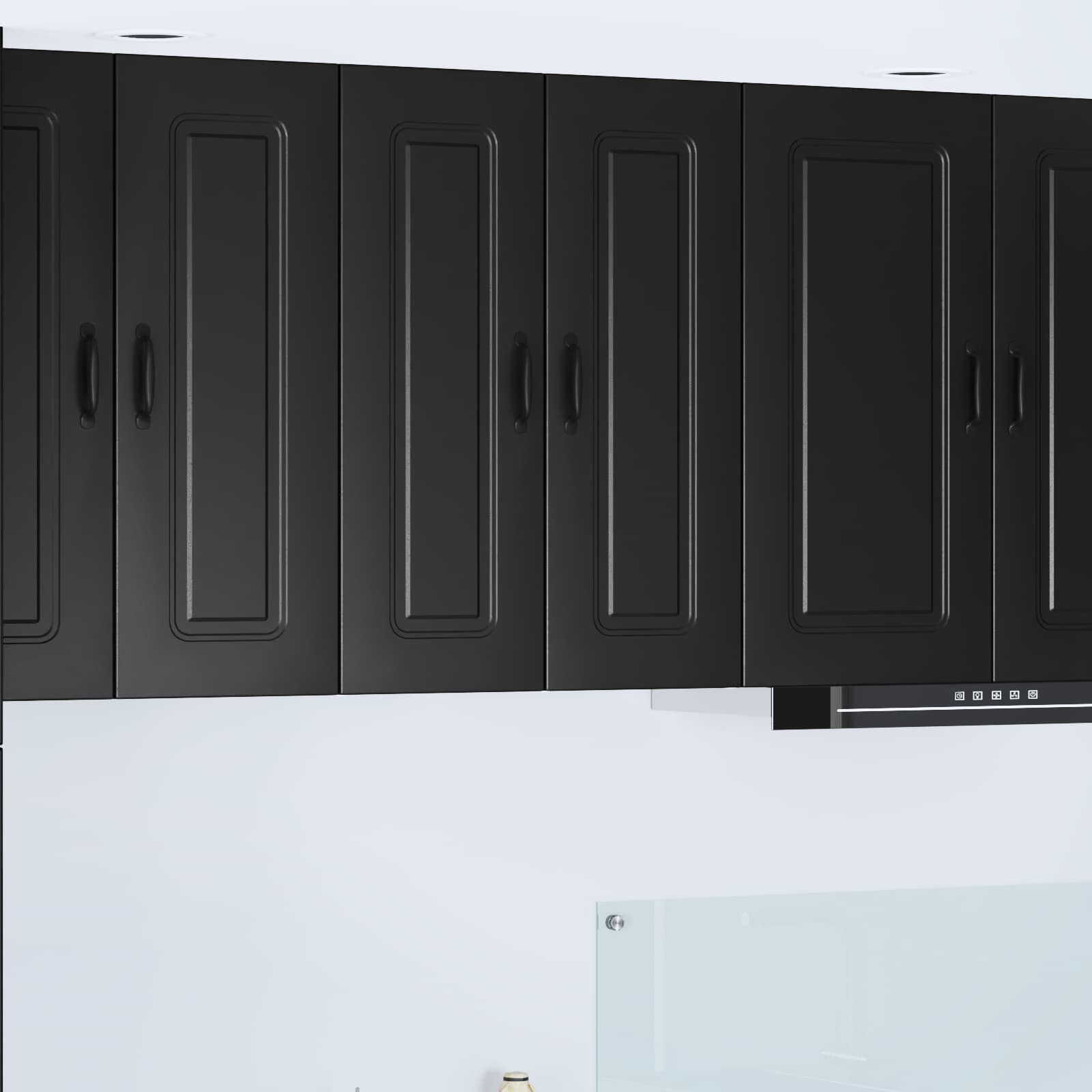 vidaXL Dishwasher Panel Kalmar Black 60 x 31 x 80 cm Engineered Wood 1