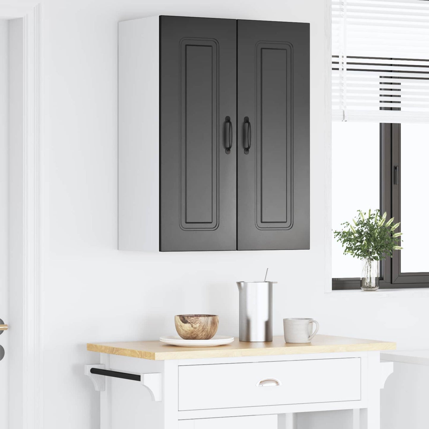 vidaXL Dishwasher Panel Kalmar Black 60 x 31 x 80 cm Engineered Wood 4
