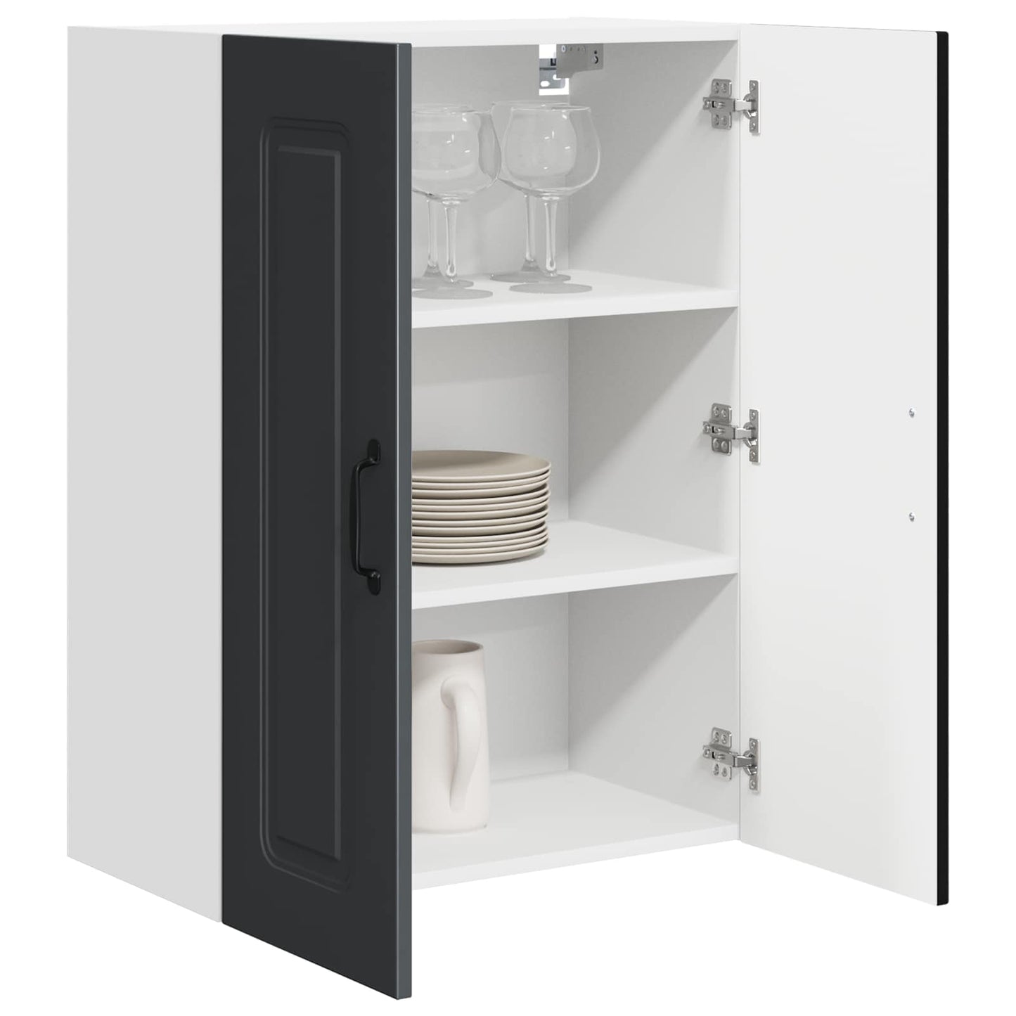 vidaXL Dishwasher Panel Kalmar Black 60 x 31 x 80 cm Engineered Wood 3