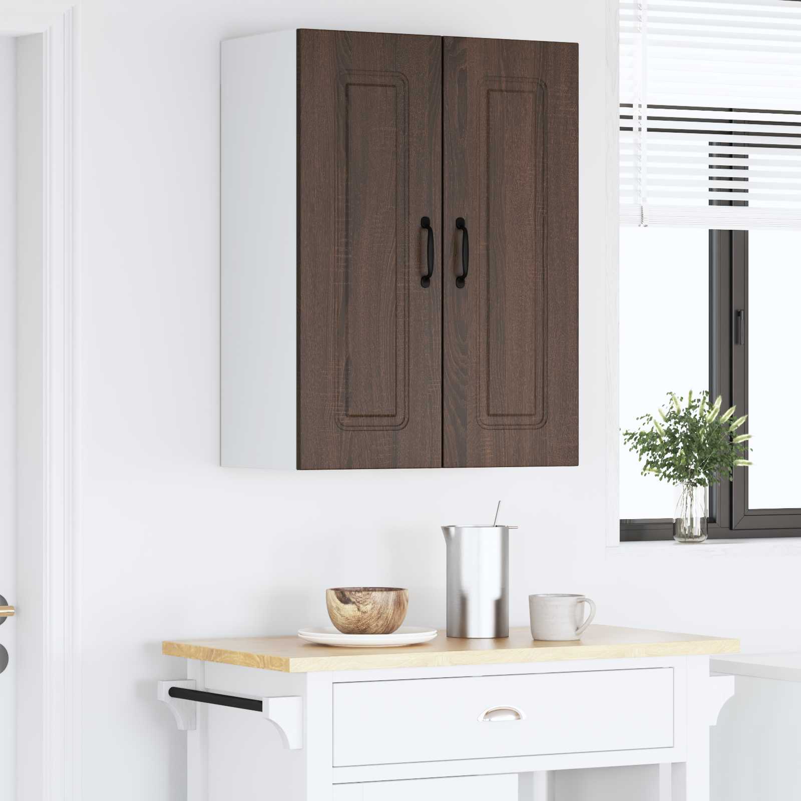 vidaXL Dishwasher Panel Kalmar Brown Oak 60 x 31 x 80 cm 4