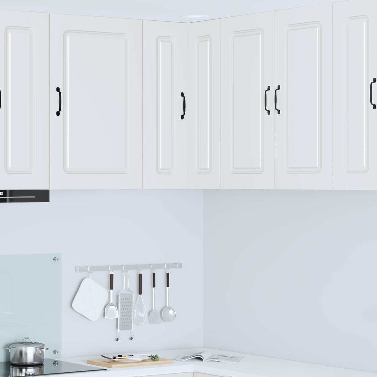 vidaXL Kitchen Wall Cabinet "Kalmar" Engineered Wood White