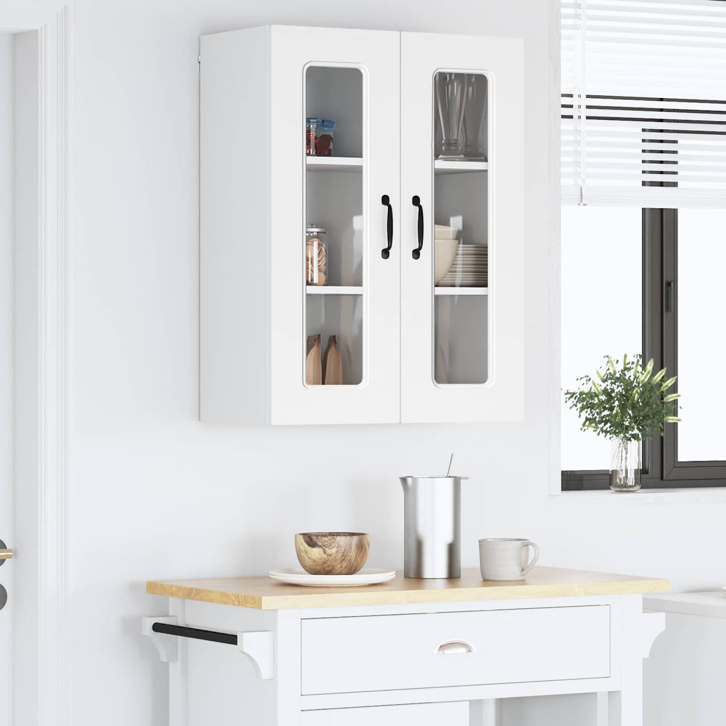 vidaXL Dishwasher Panel Kalmar White 60 x 31 x 80 cm Engineered Wood 4