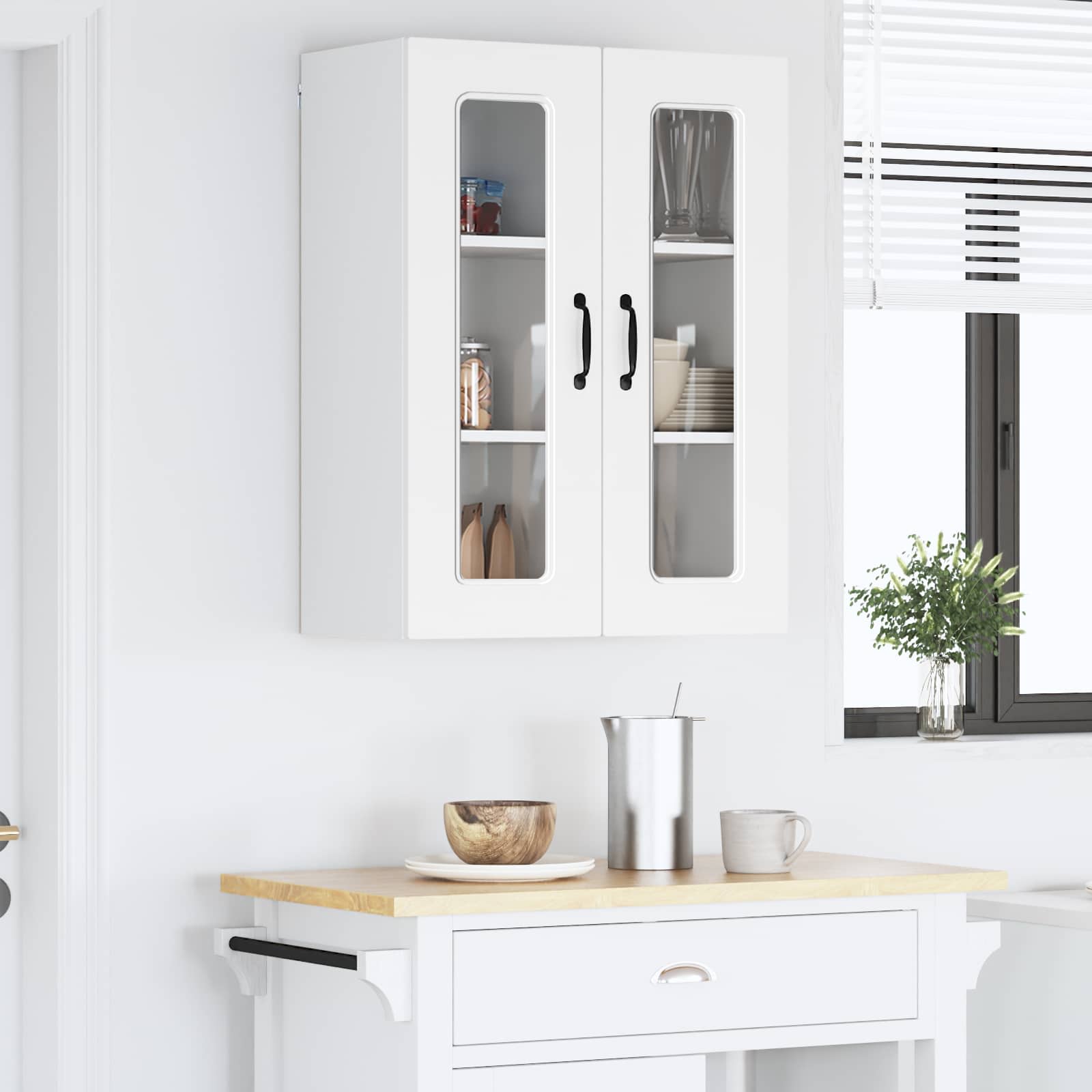 vidaXL Dishwasher Panel Kalmar White 60 x 31 x 80 cm Engineered Wood 4
