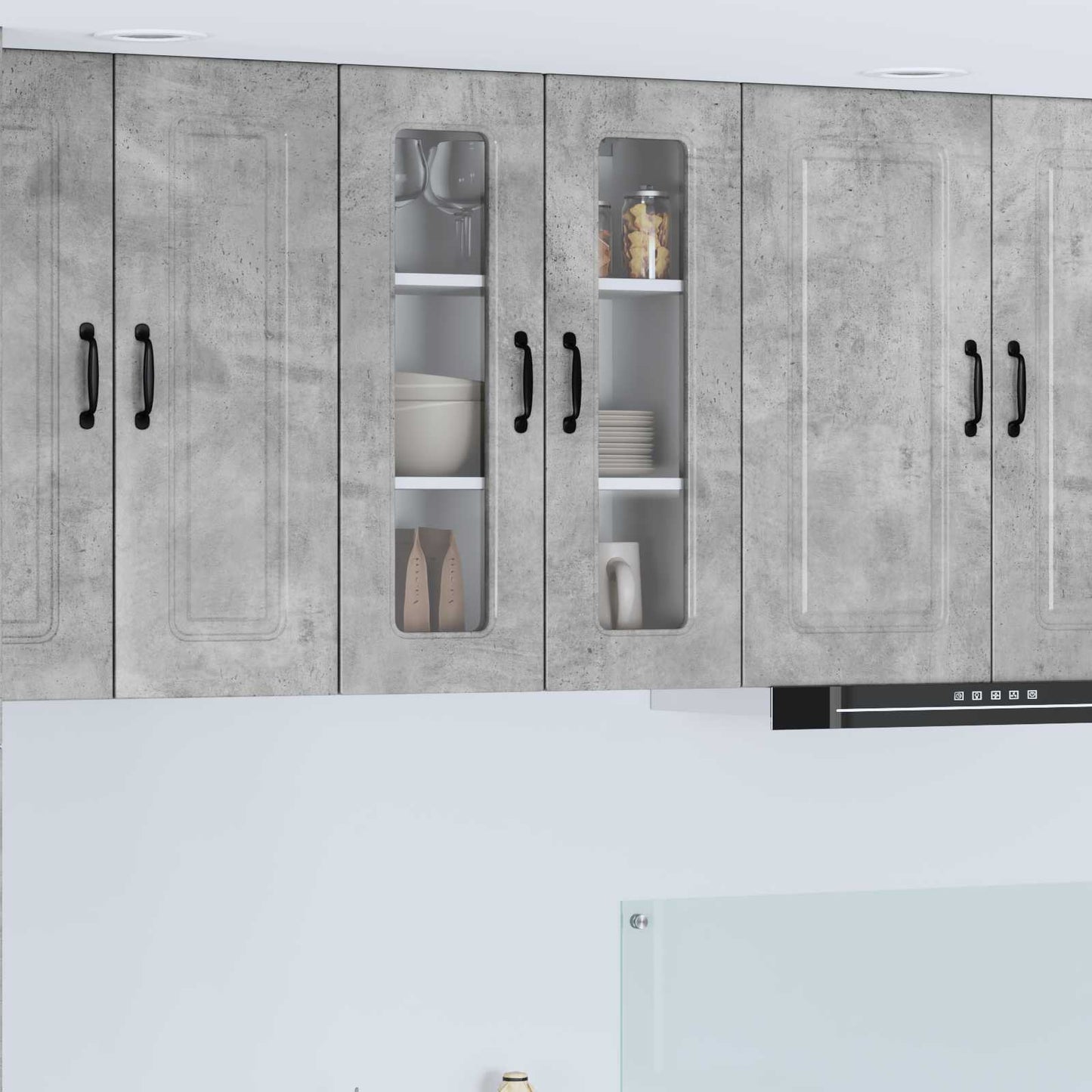 vidaXL Dishwasher Panel Kalmar Concrete Grey 60 x 31 x 80 cm 1