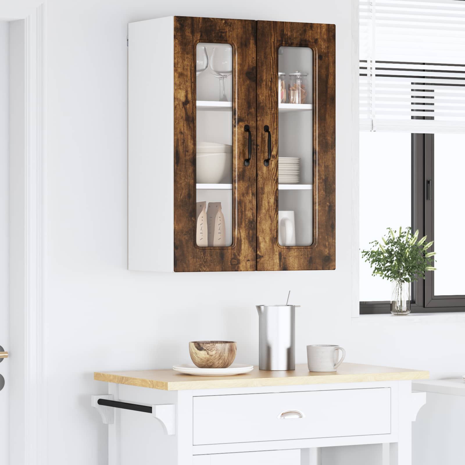 vidaXL Dishwasher Panel Kalmar Smoked Oak 60 x 31 x 80 cm 4
