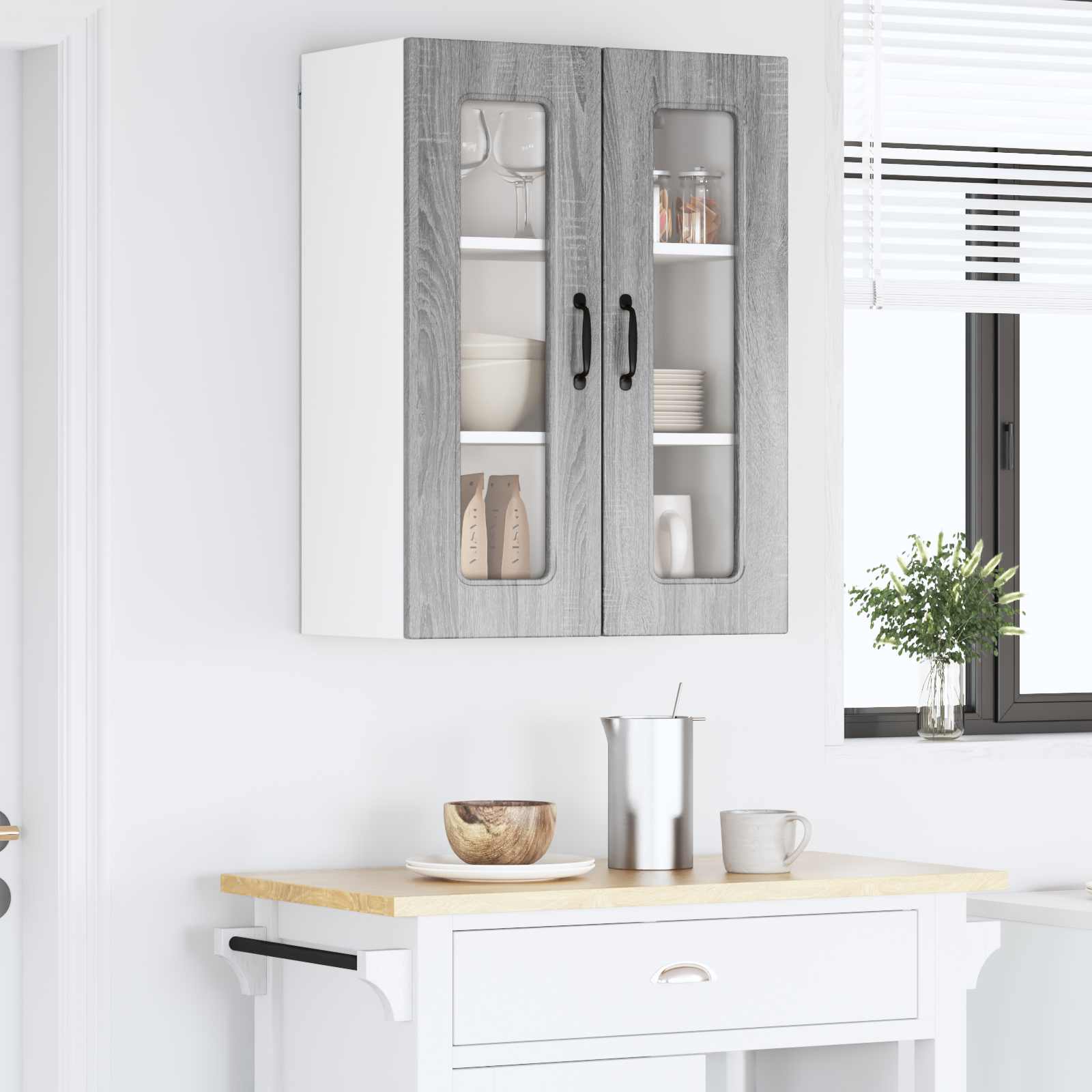 vidaXL Dishwasher Panel Kalmar Grey Sonoma 60 x 31 x 80 cm 4