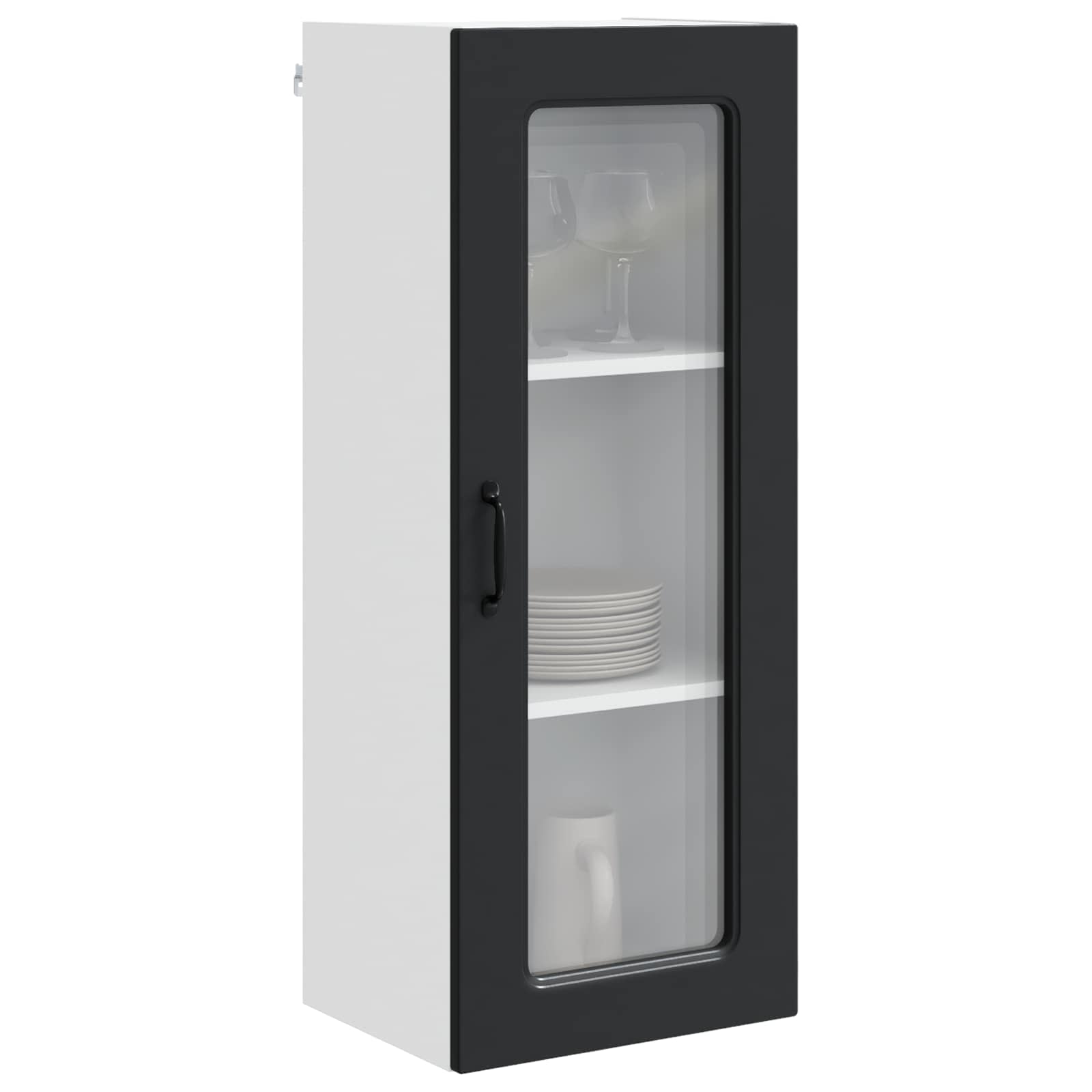 vidaXL Dishwasher Panel Kalmar Black 40 x 31 x 100 cm Engineered Wood 3