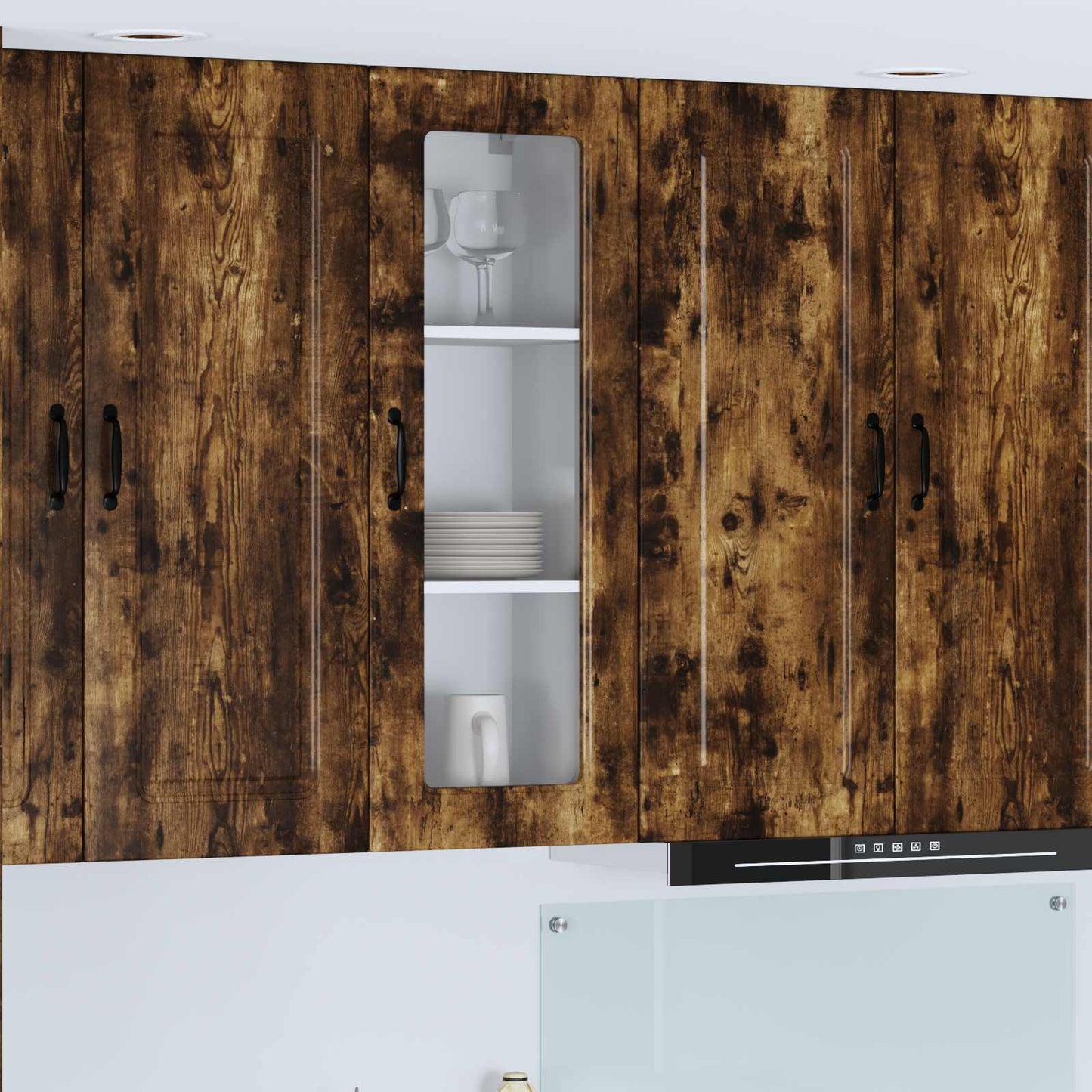 vidaXL Dishwasher Panel Kalmar Smoked Oak 40 x 31 x 100 cm 1