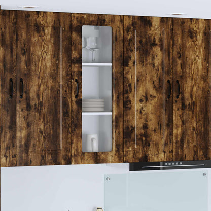 vidaXL Dishwasher Panel Kalmar Smoked Oak 40 x 31 x 100 cm 1