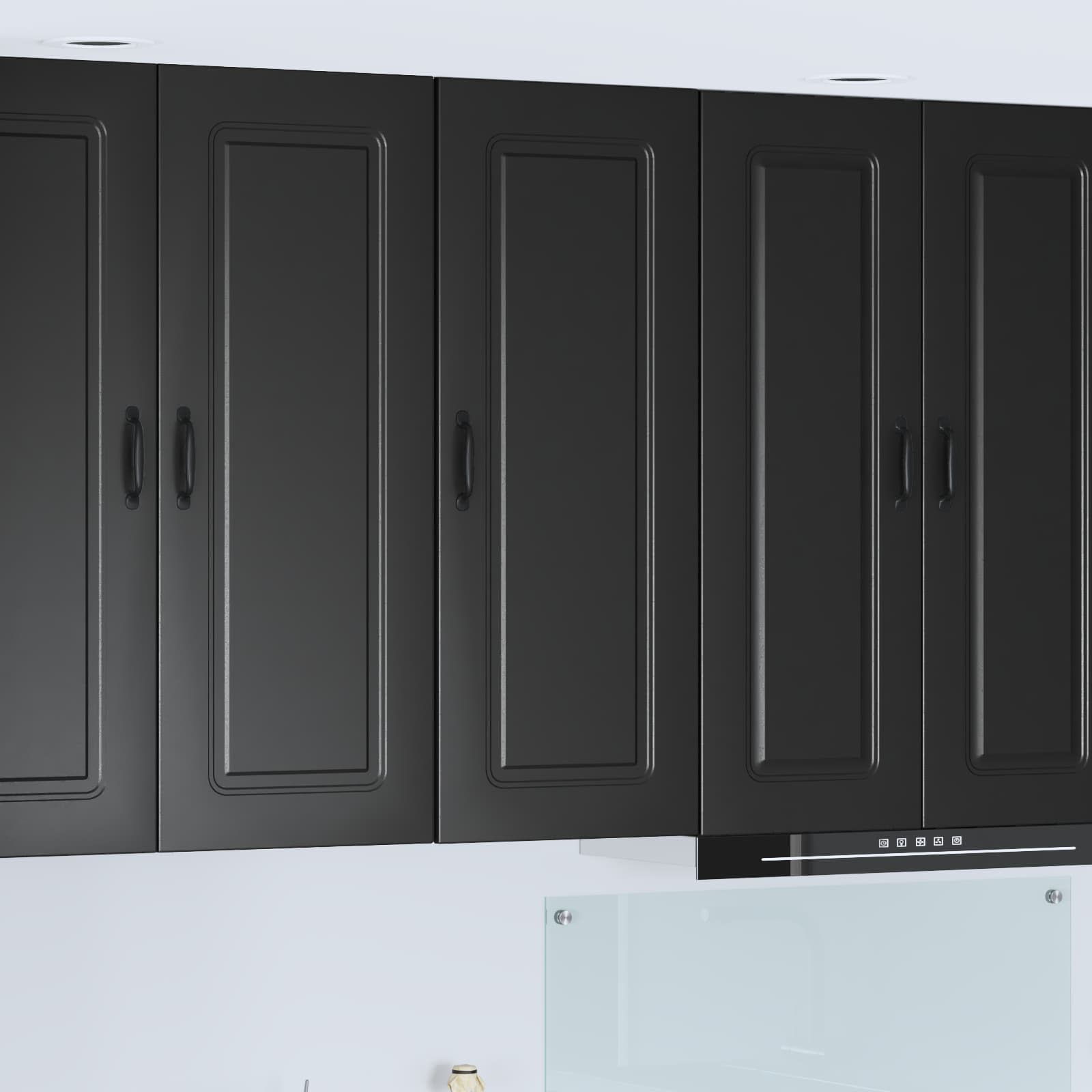 vidaXL Dishwasher Panel Kalmar Black 40 x 31 x 100 cm Engineered Wood 1