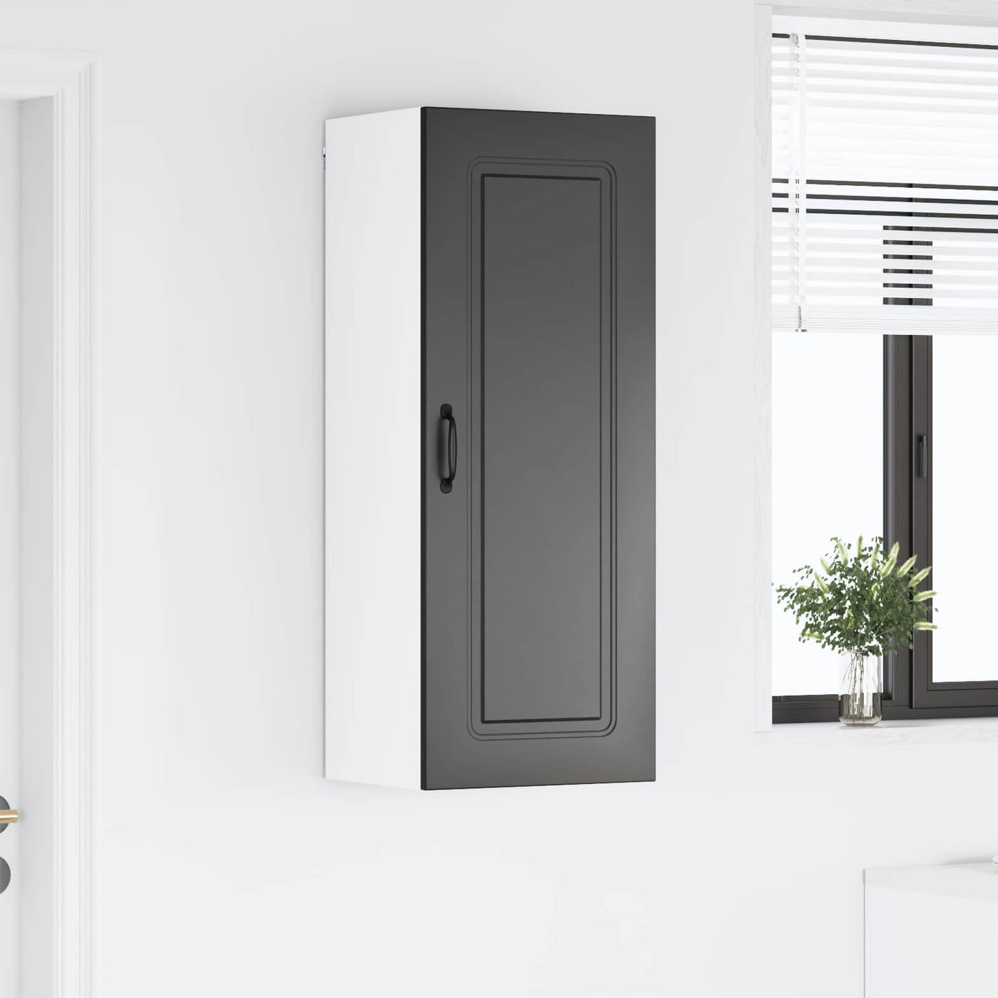 vidaXL Dishwasher Panel Kalmar Black 40 x 31 x 100 cm Engineered Wood 4