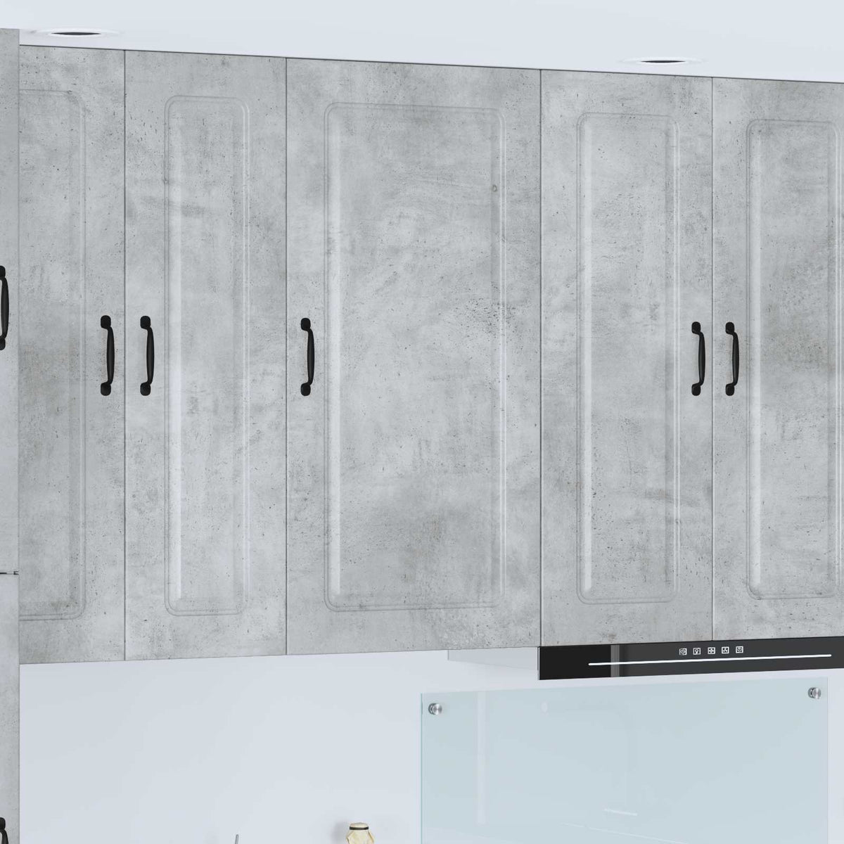 vidaXL Kitchen Wall Cabinet "Kalmar" Engineered Wood Concrete Grey