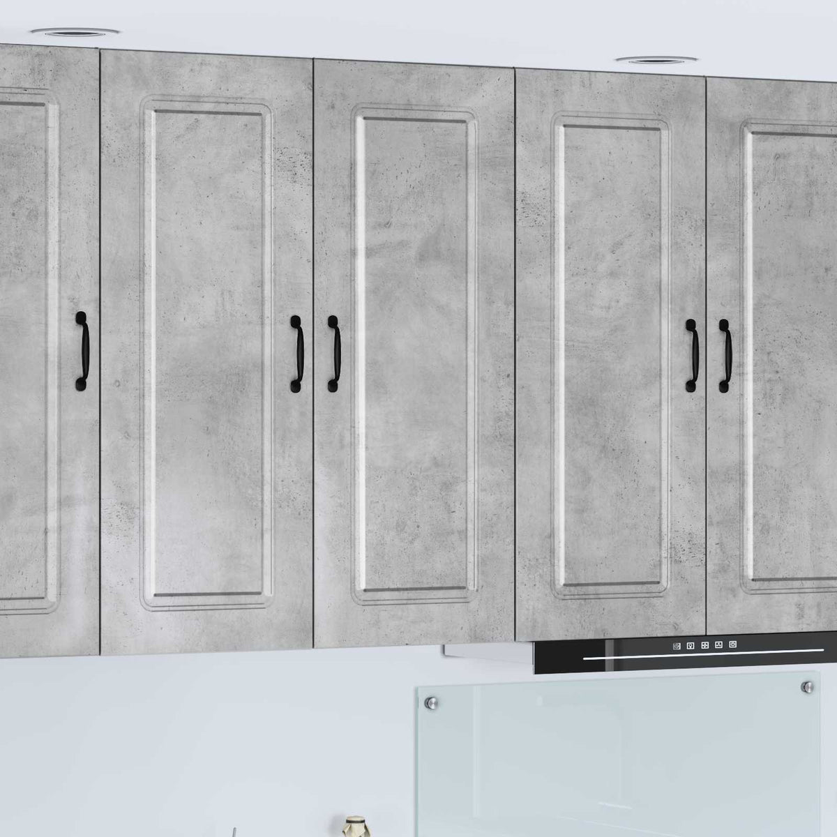 vidaXL Kitchen Wall Cabinet "Kalmar" Engineered Wood Concrete Grey