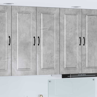 vidaXL Kitchen Wall Cabinet "Kalmar" Engineered Wood Concrete Grey