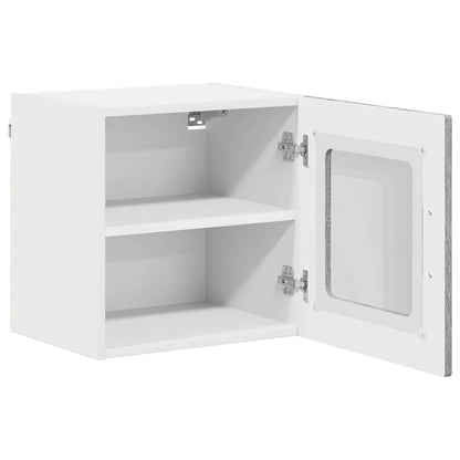 vidaXL Wall Glass Cabinet LUCCA Grey Sonoma 40 x 31 x 40 cm 5