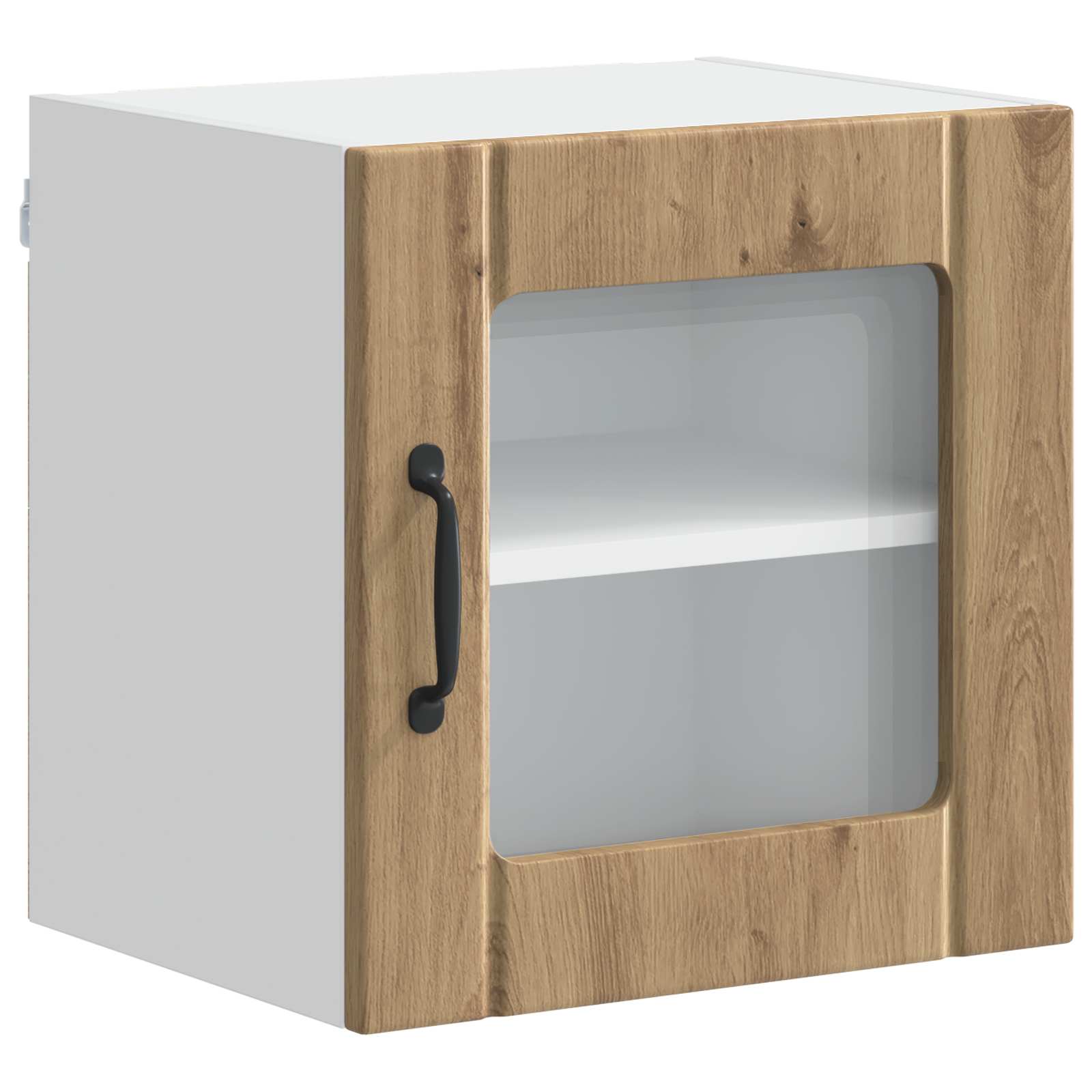 vidaXL Wall Glass Cabinet LUCCA 2 pcs Artisan Oak Engineered Wood 2