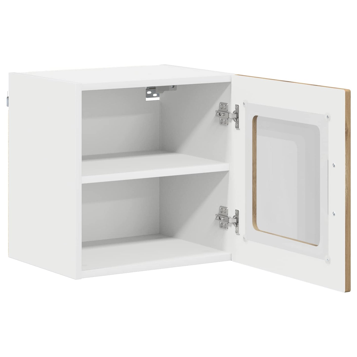 vidaXL Wall Glass Cabinet LUCCA 2 pcs Artisan Oak Engineered Wood 5