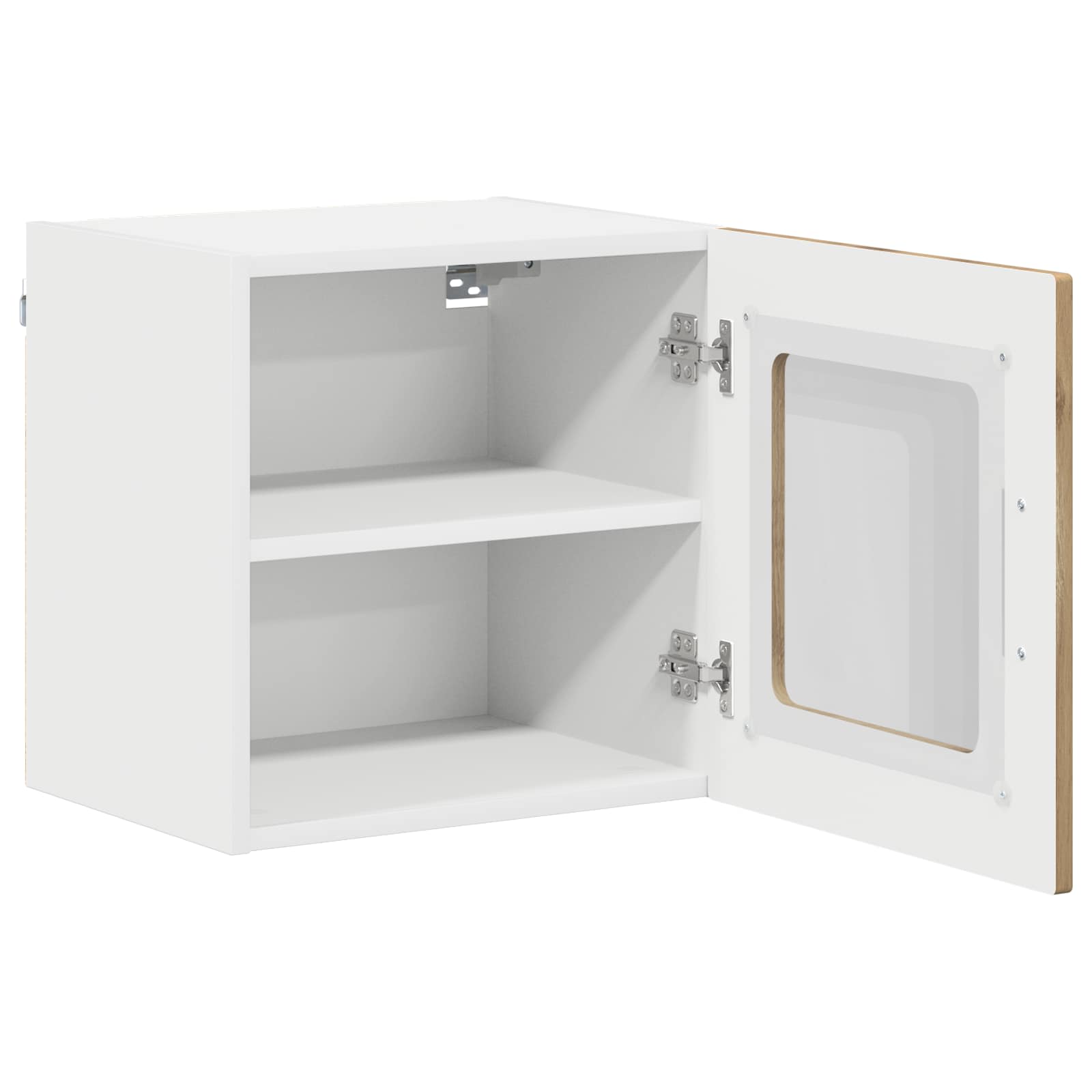 vidaXL Wall Glass Cabinet LUCCA 2 pcs Artisan Oak Engineered Wood 5