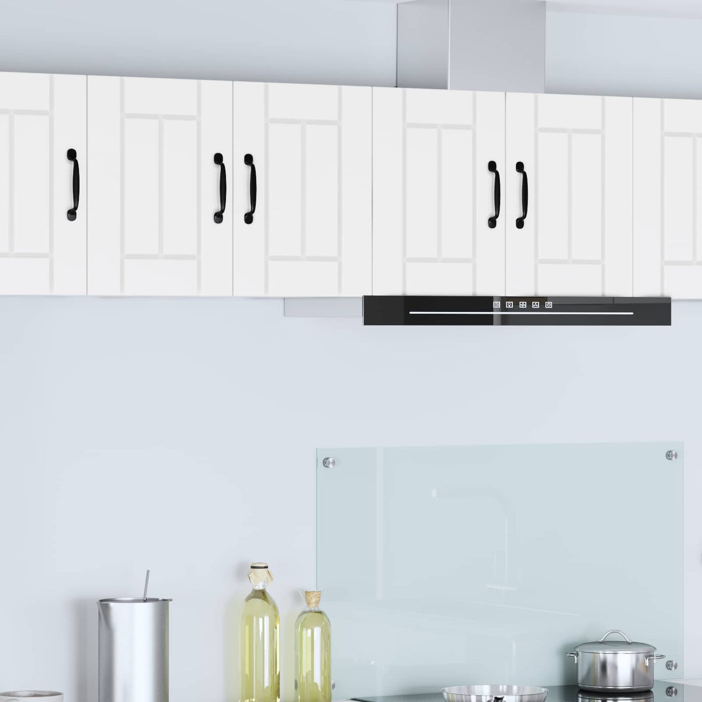 vidaXL Wall Cabinet LUCCA 2 pcs White Engineered Wood 1