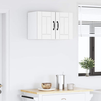 vidaXL Wall Cabinet LUCCA 2 pcs White Engineered Wood 4