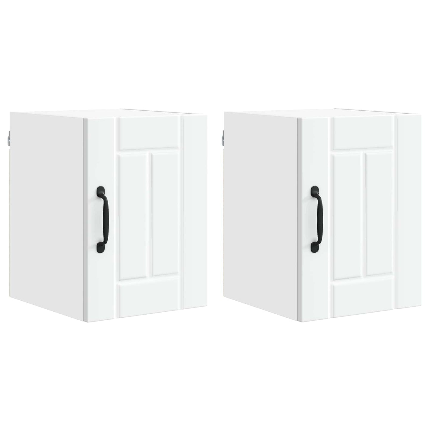 vidaXL Wall Cabinet LUCCA 2 pcs White Engineered Wood 2