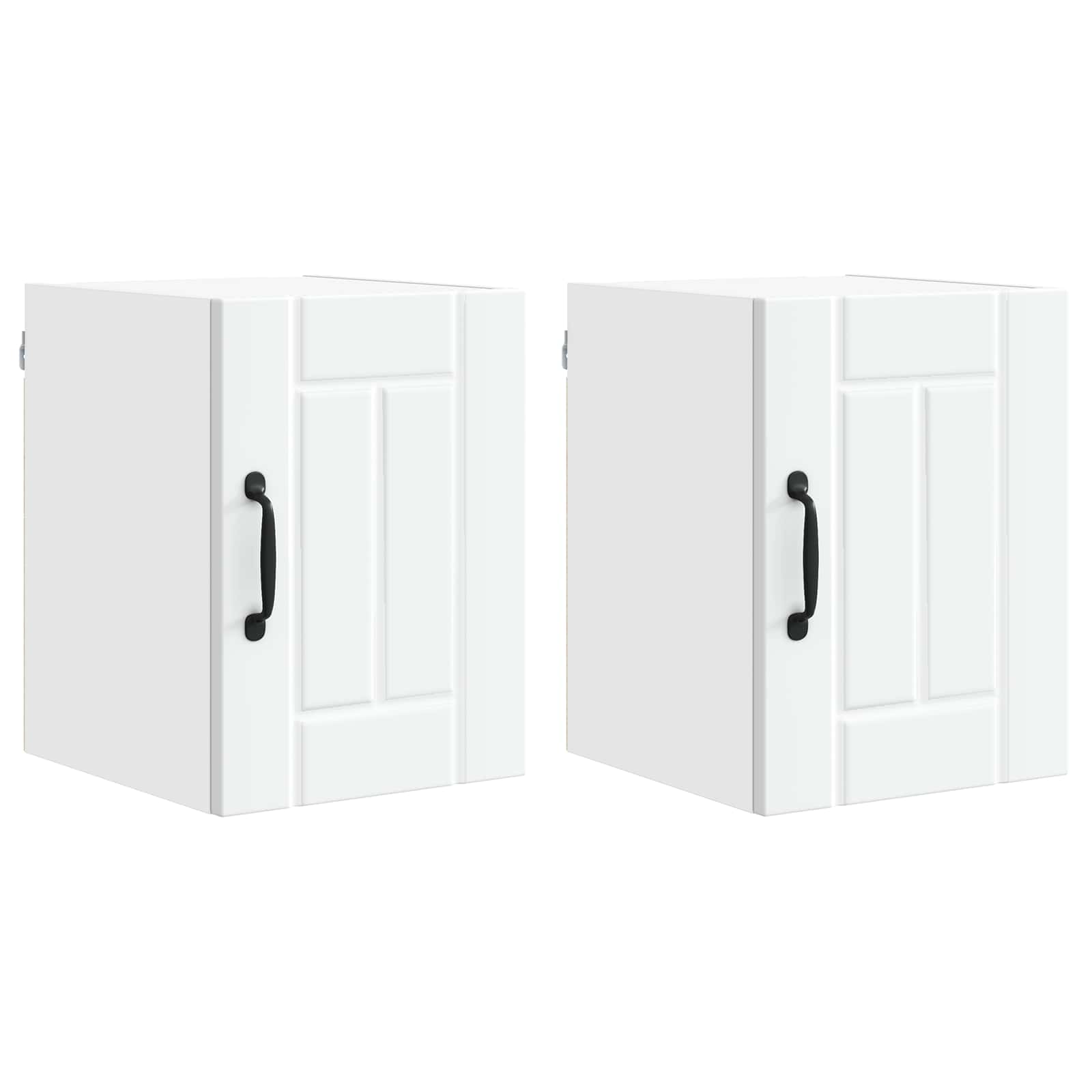 vidaXL Wall Cabinet LUCCA 2 pcs White Engineered Wood 2