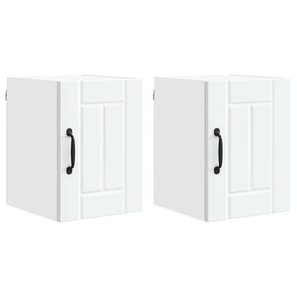 vidaXL Wall Cabinet LUCCA 2 pcs White Engineered Wood 2