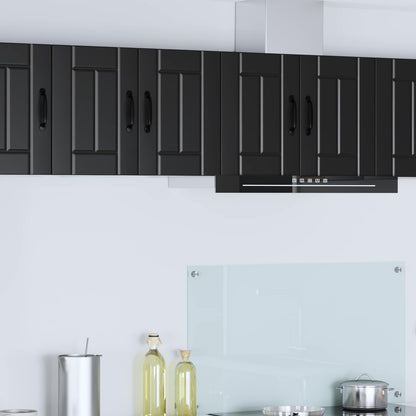 vidaXL Wall Cabinet LUCCA 2 pcs Black Engineered Wood 1