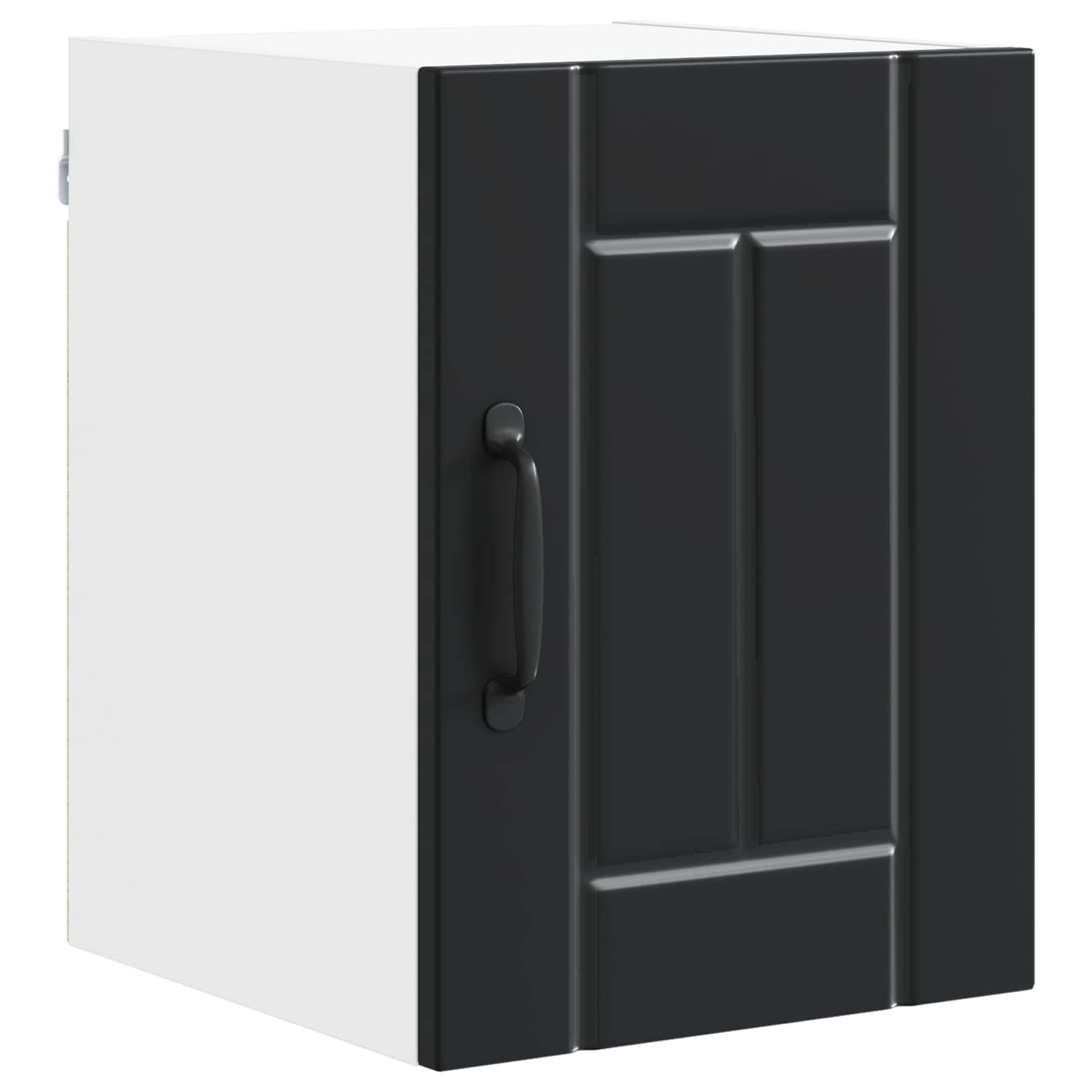 vidaXL Wall Cabinet LUCCA 2 pcs Black Engineered Wood 5