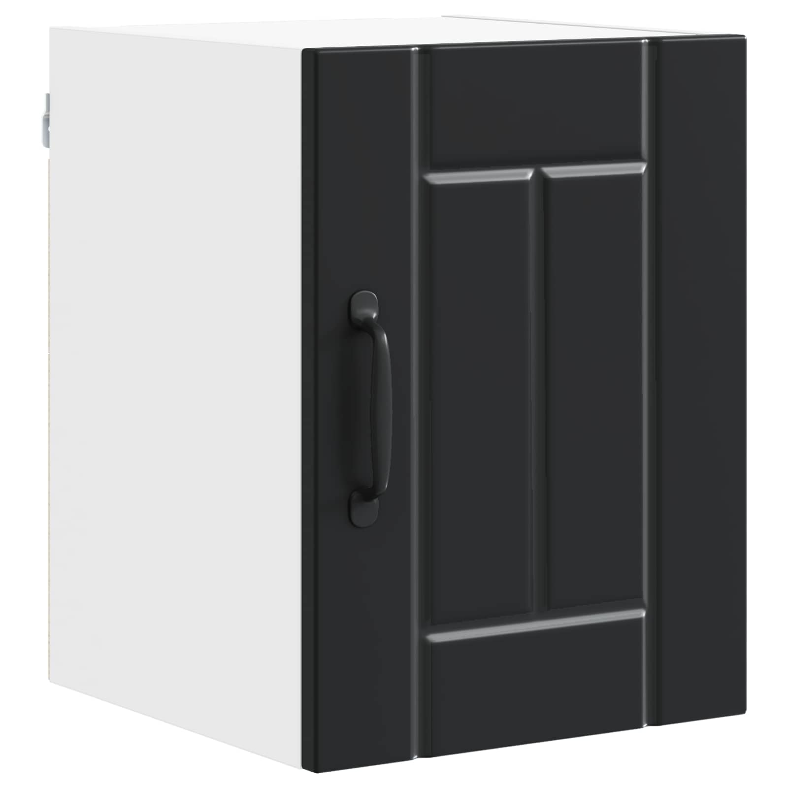 vidaXL Wall Cabinet LUCCA 2 pcs Black Engineered Wood 5