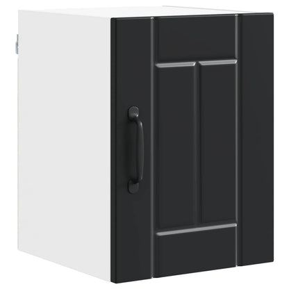 vidaXL Wall Cabinet LUCCA 2 pcs Black Engineered Wood 5