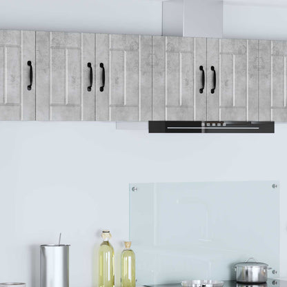 vidaXL Wall Cabinet LUCCA 2 pcs Concrete Grey Engineered Wood 1