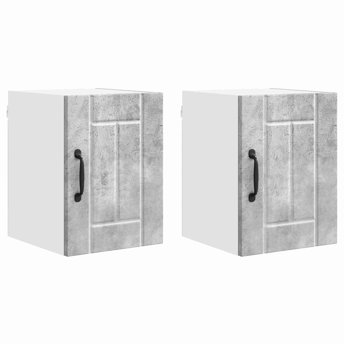 vidaXL Wall Cabinet LUCCA 2 pcs Concrete Grey Engineered Wood 2