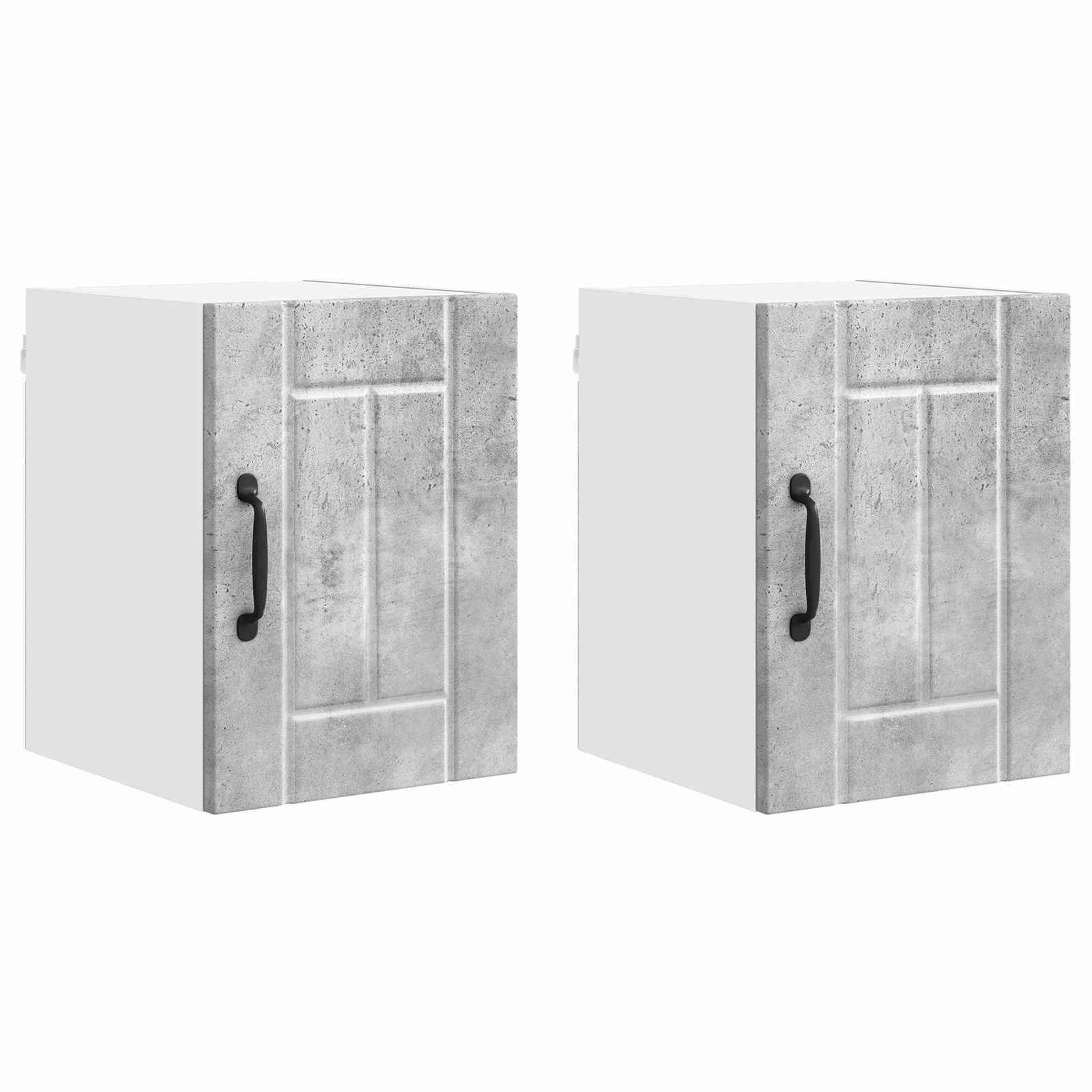 vidaXL Wall Cabinet LUCCA 2 pcs Concrete Grey Engineered Wood 2