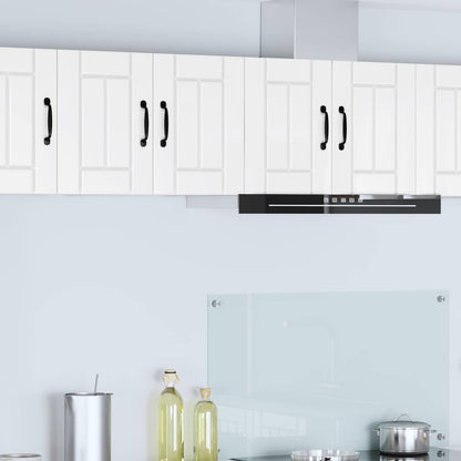 vidaXL Wall Cabinet LUCCA 2 pcs High Gloss White 30 x 31 x 40 cm 1