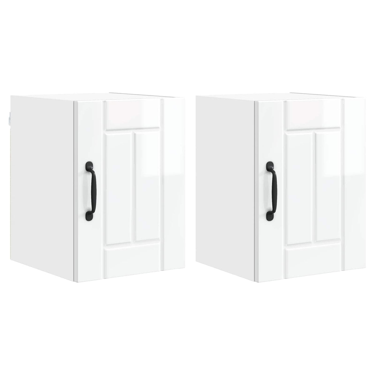 vidaXL Wall Cabinet LUCCA 2 pcs High Gloss White 30 x 31 x 40 cm 2